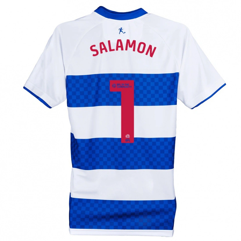 Danxen Dames Matteo Salamon #1 Blauw Wit Thuisshirt Thuistenue 2025/26 T-Shirt