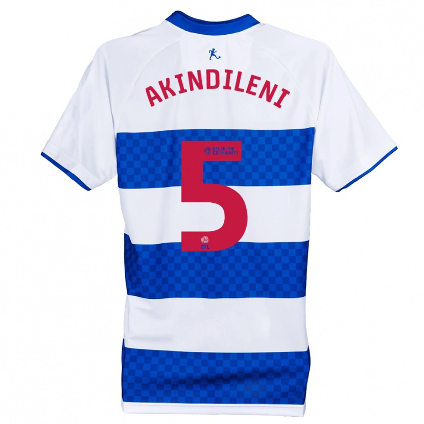 Danxen Dames Timothy Akindileni #5 Blauw Wit Thuisshirt Thuistenue 2025/26 T-Shirt