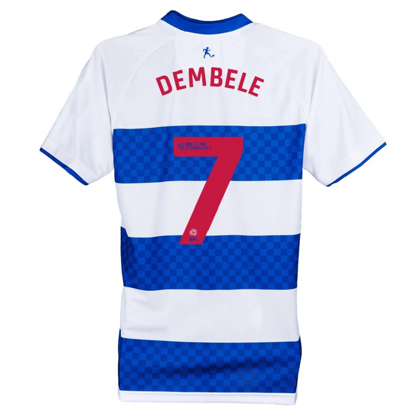 Danxen Dames Karamoko Dembélé #7 Blauw Wit Thuisshirt Thuistenue 2025/26 T-Shirt