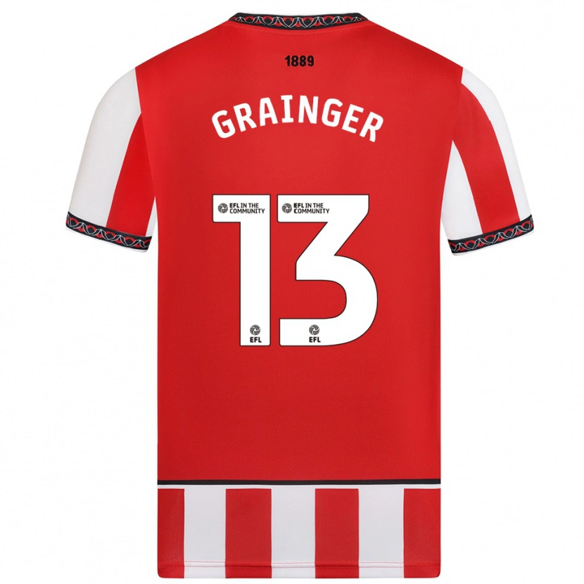 Danxen Dames Benjamin Grainger #13 Rood Wit Thuisshirt Thuistenue 2025/26 T-Shirt