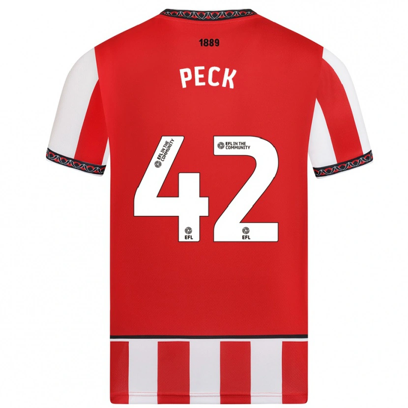 Danxen Dames Sydie Peck #42 Rood Wit Thuisshirt Thuistenue 2025/26 T-Shirt