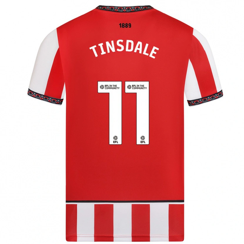 Danxen Dames Jay Tinsdale #11 Rood Wit Thuisshirt Thuistenue 2025/26 T-Shirt
