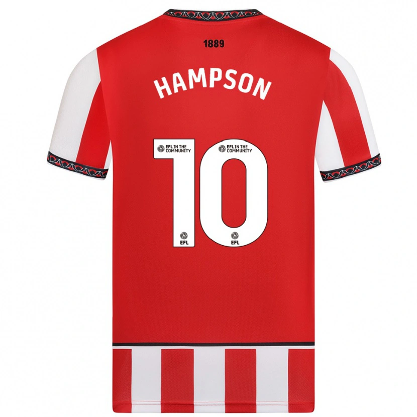 Danxen Dames Owen Hampson #10 Rood Wit Thuisshirt Thuistenue 2025/26 T-Shirt