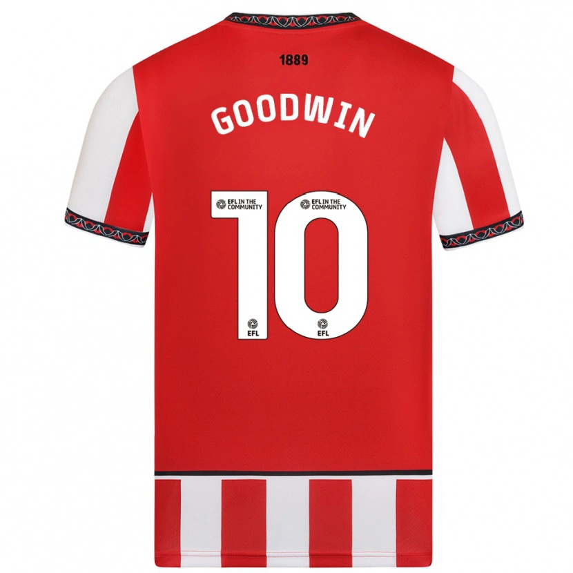 Danxen Dames Isobel Goodwin #10 Rood Wit Thuisshirt Thuistenue 2025/26 T-Shirt