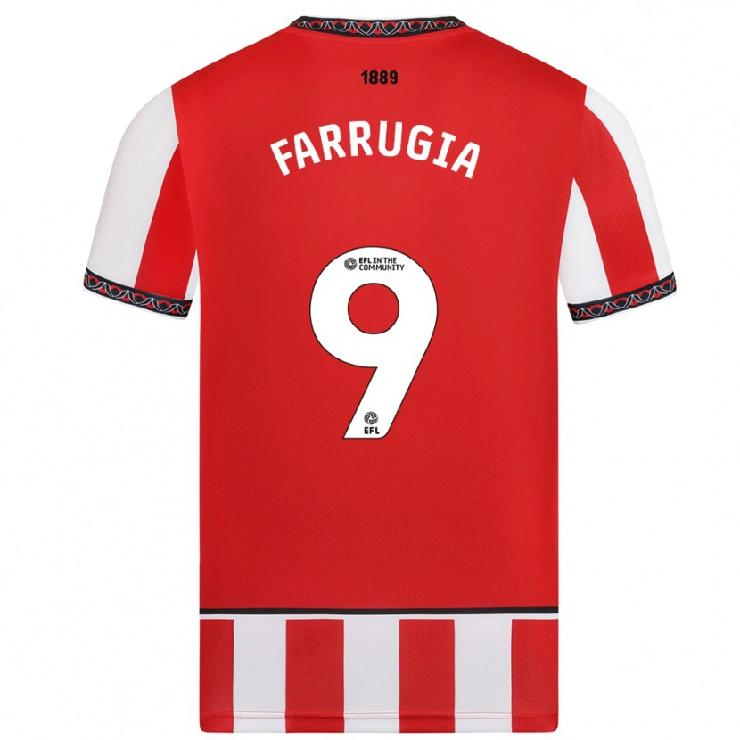 Danxen Dames Maria Farrugia #9 Rood Wit Thuisshirt Thuistenue 2025/26 T-Shirt