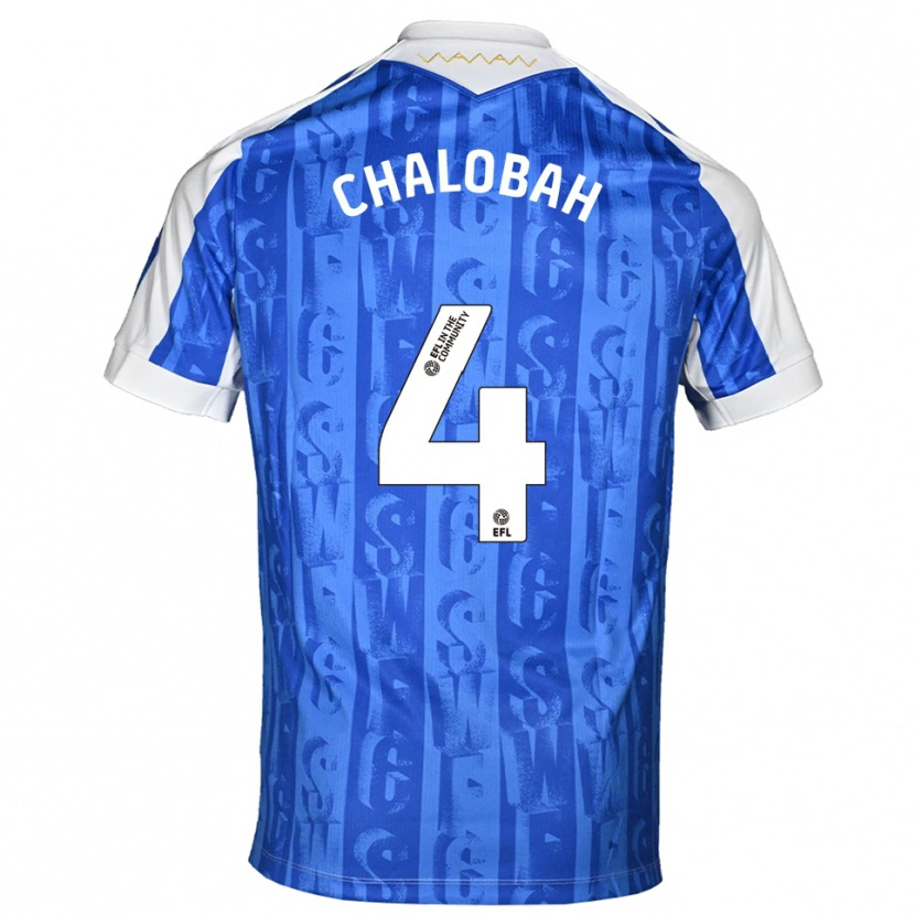 Danxen Dames Nathaniel Chalobah #4 Blauw Wit Thuisshirt Thuistenue 2025/26 T-Shirt