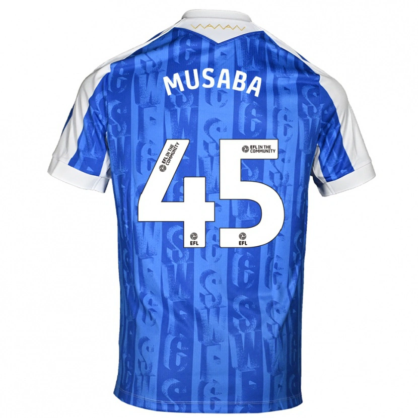 Danxen Dames Anthony Musaba #45 Blauw Wit Thuisshirt Thuistenue 2025/26 T-Shirt