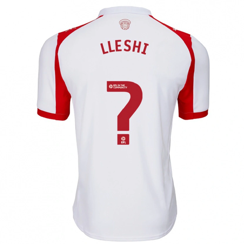 Danxen Dames Henri Lleshi #0 Wit Rood Thuisshirt Thuistenue 2025/26 T-Shirt