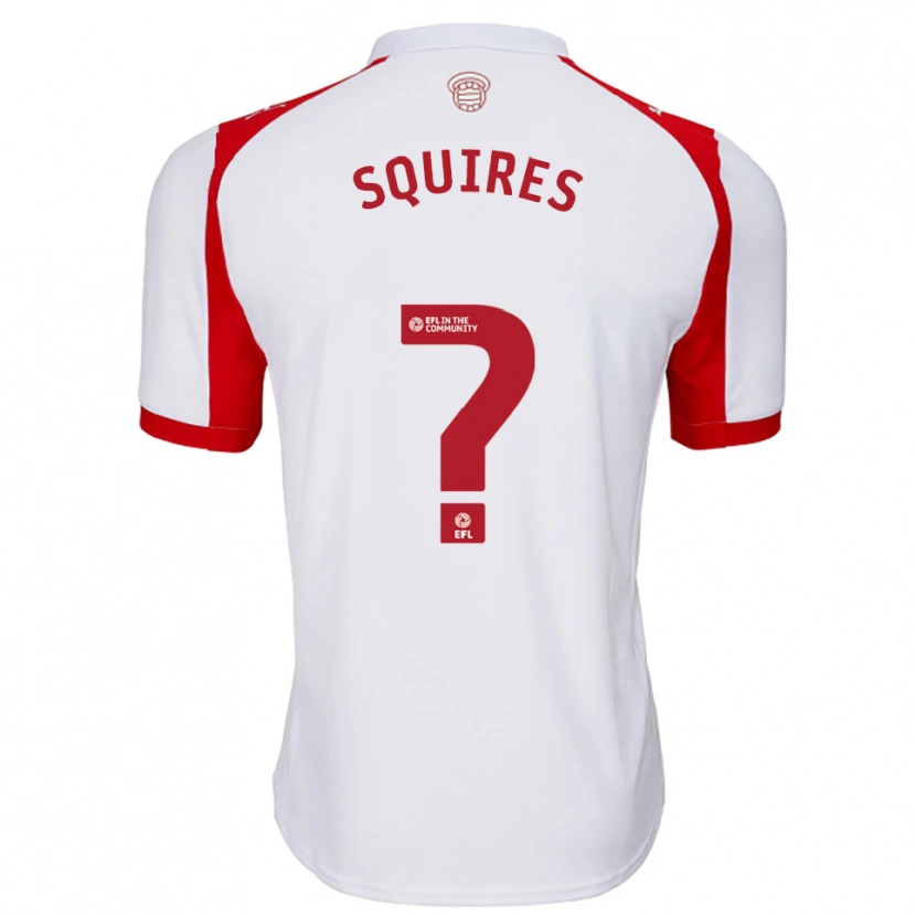 Danxen Dames Joshua Squires #0 Wit Rood Thuisshirt Thuistenue 2025/26 T-Shirt