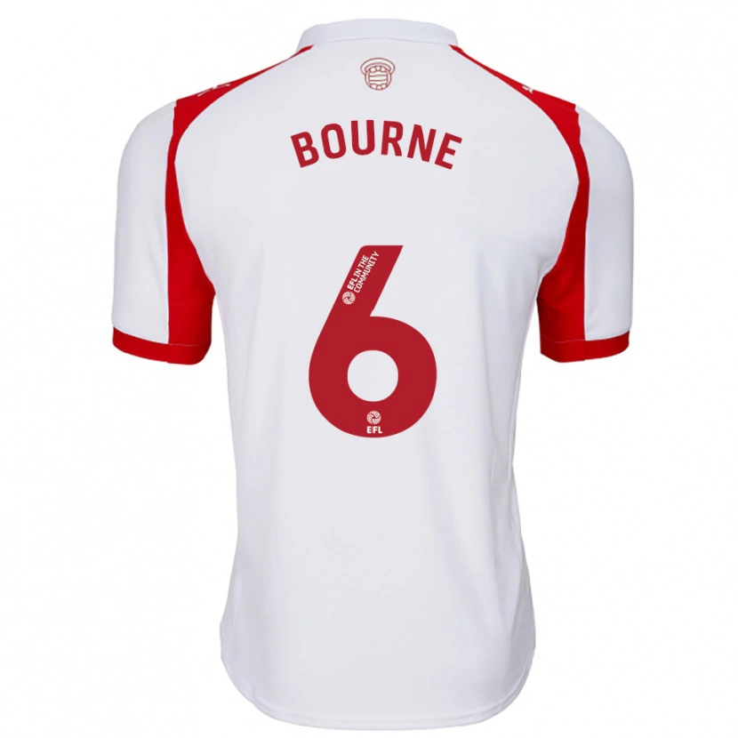 Danxen Dames Tara Bourne #6 Wit Rood Thuisshirt Thuistenue 2025/26 T-Shirt