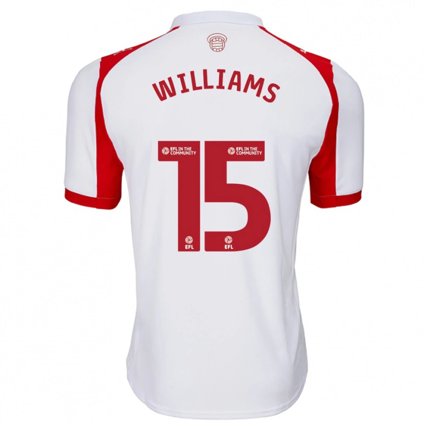 Danxen Dames Barnaby Williams #15 Wit Rood Thuisshirt Thuistenue 2025/26 T-Shirt
