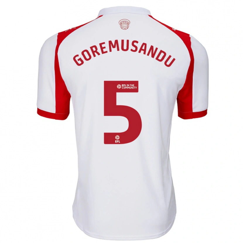 Danxen Dames Tino Goremusandu #5 Wit Rood Thuisshirt Thuistenue 2025/26 T-Shirt