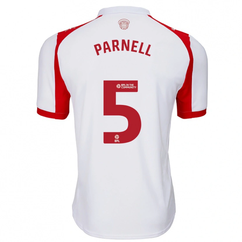 Danxen Dames Rosanna Parnell #5 Wit Rood Thuisshirt Thuistenue 2025/26 T-Shirt