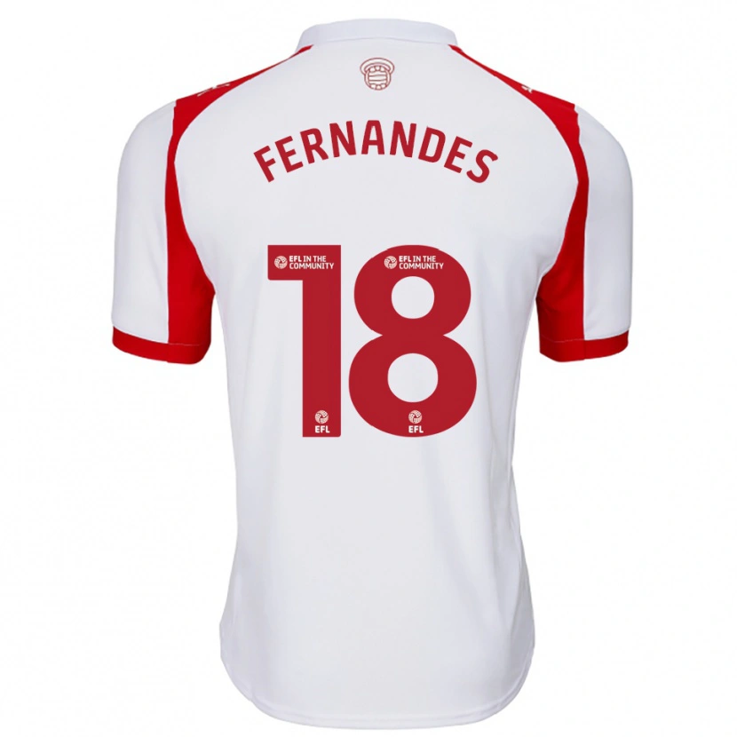 Danxen Dames Mateus Fernandes #18 Wit Rood Thuisshirt Thuistenue 2025/26 T-Shirt