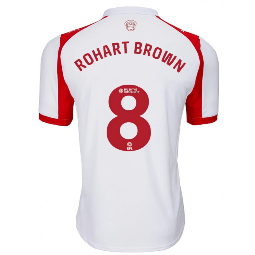 Danxen Dames Thierry Rohart-Brown #8 Wit Rood Thuisshirt Thuistenue 2025/26 T-Shirt