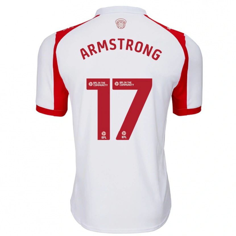 Danxen Dames Stuart Armstrong #17 Wit Rood Thuisshirt Thuistenue 2025/26 T-Shirt