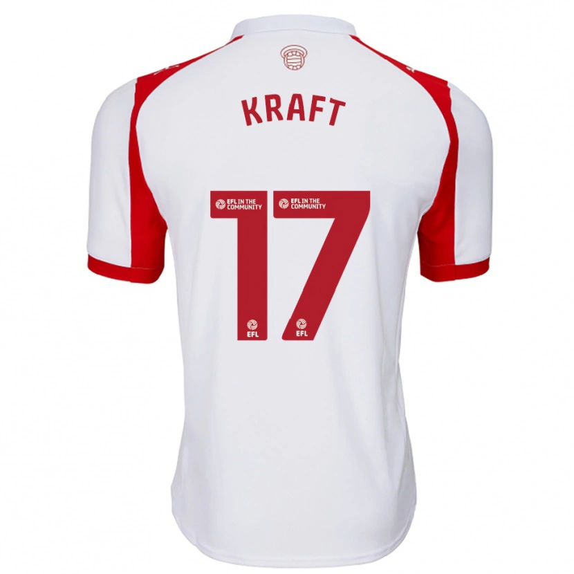 Danxen Dames Emily Kraft #17 Wit Rood Thuisshirt Thuistenue 2025/26 T-Shirt