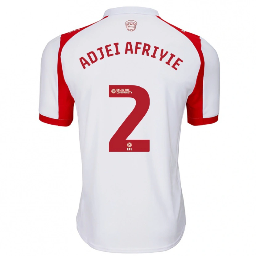 Danxen Dames Hansel Adjei-Afriyie #2 Wit Rood Thuisshirt Thuistenue 2025/26 T-Shirt