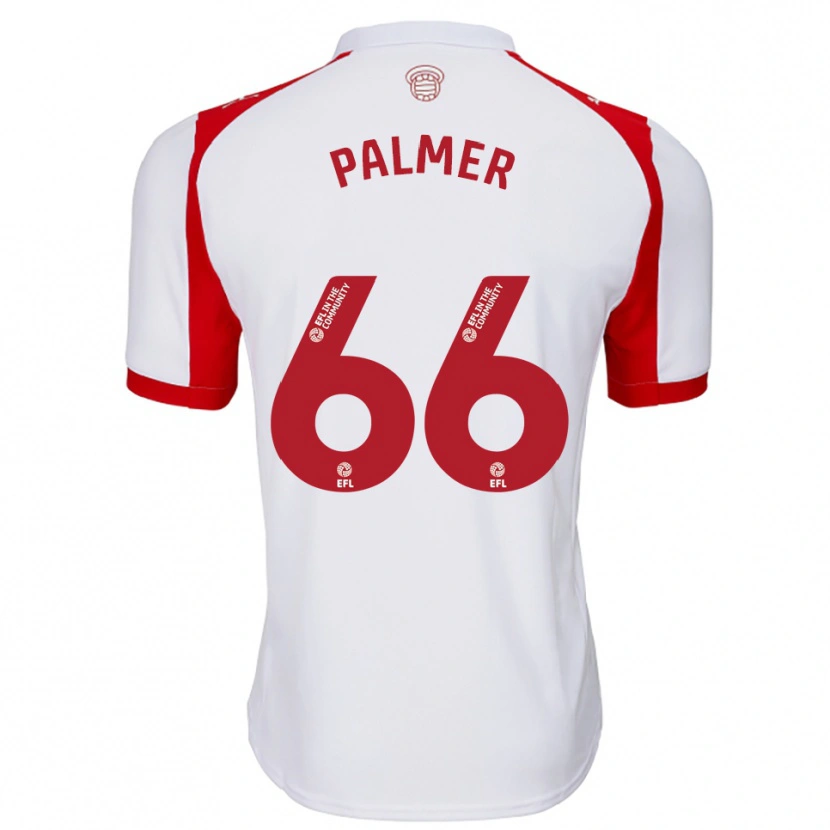 Danxen Dames Aimee Palmer #66 Wit Rood Thuisshirt Thuistenue 2025/26 T-Shirt