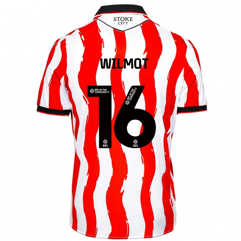 Danxen Dames Ben Wilmot #16 Wit Rood Thuisshirt Thuistenue 2025/26 T-Shirt