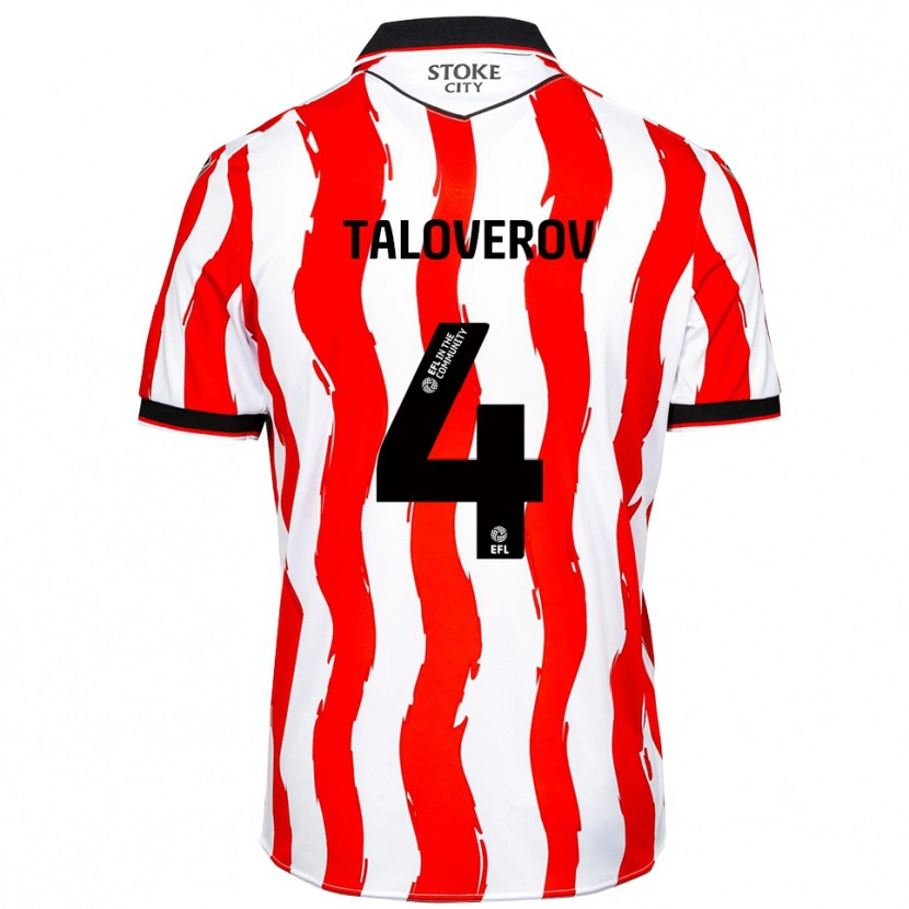 Danxen Dames Maksym Taloverov #4 Wit Rood Thuisshirt Thuistenue 2025/26 T-Shirt