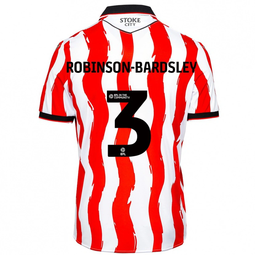 Danxen Dames Rocco Robinson-Bardsley #3 Wit Rood Thuisshirt Thuistenue 2025/26 T-Shirt
