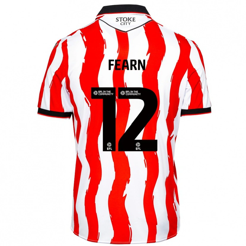 Danxen Dames Elliot Fearn #12 Wit Rood Thuisshirt Thuistenue 2025/26 T-Shirt