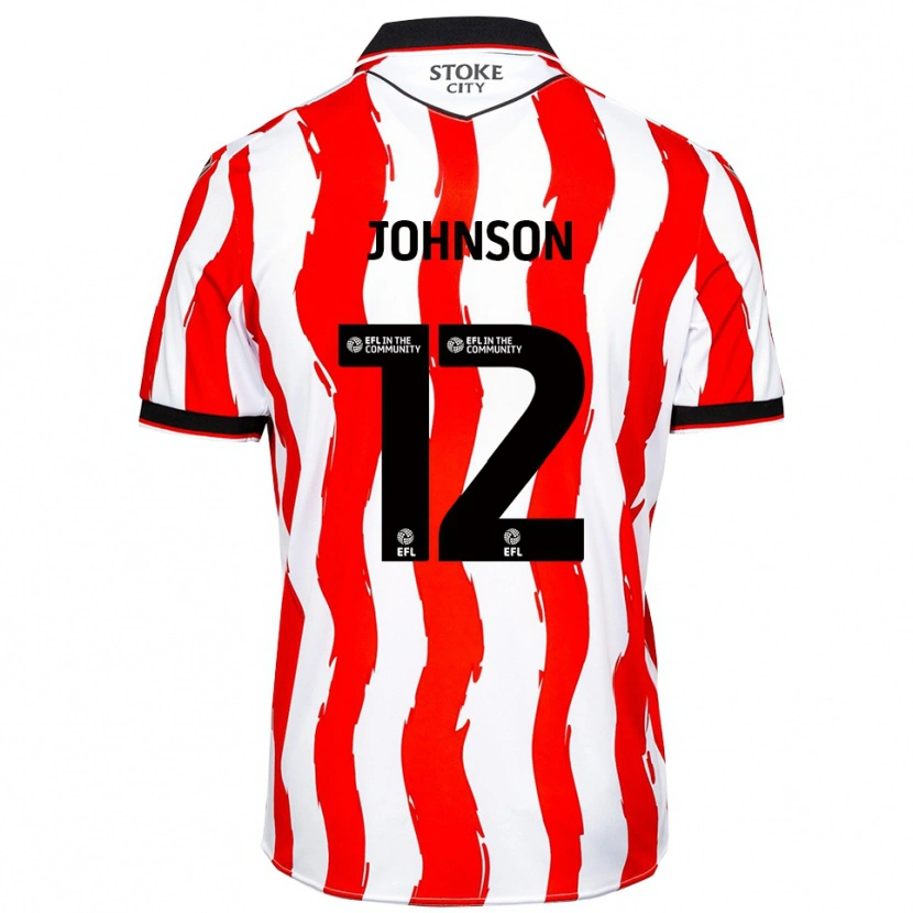 Danxen Dames Daniel Johnson #12 Wit Rood Thuisshirt Thuistenue 2025/26 T-Shirt