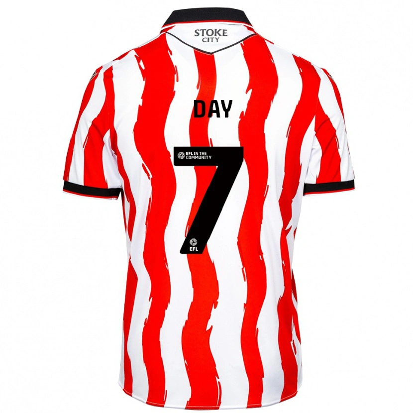 Danxen Dames Connor Day #7 Wit Rood Thuisshirt Thuistenue 2025/26 T-Shirt