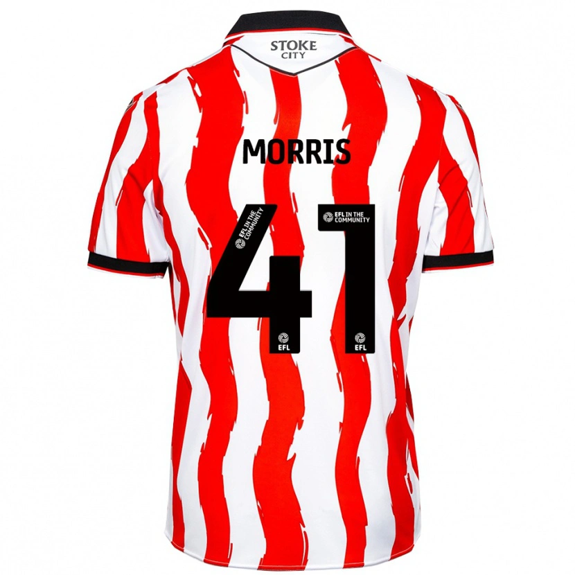Danxen Dames Scott Morris #41 Wit Rood Thuisshirt Thuistenue 2025/26 T-Shirt