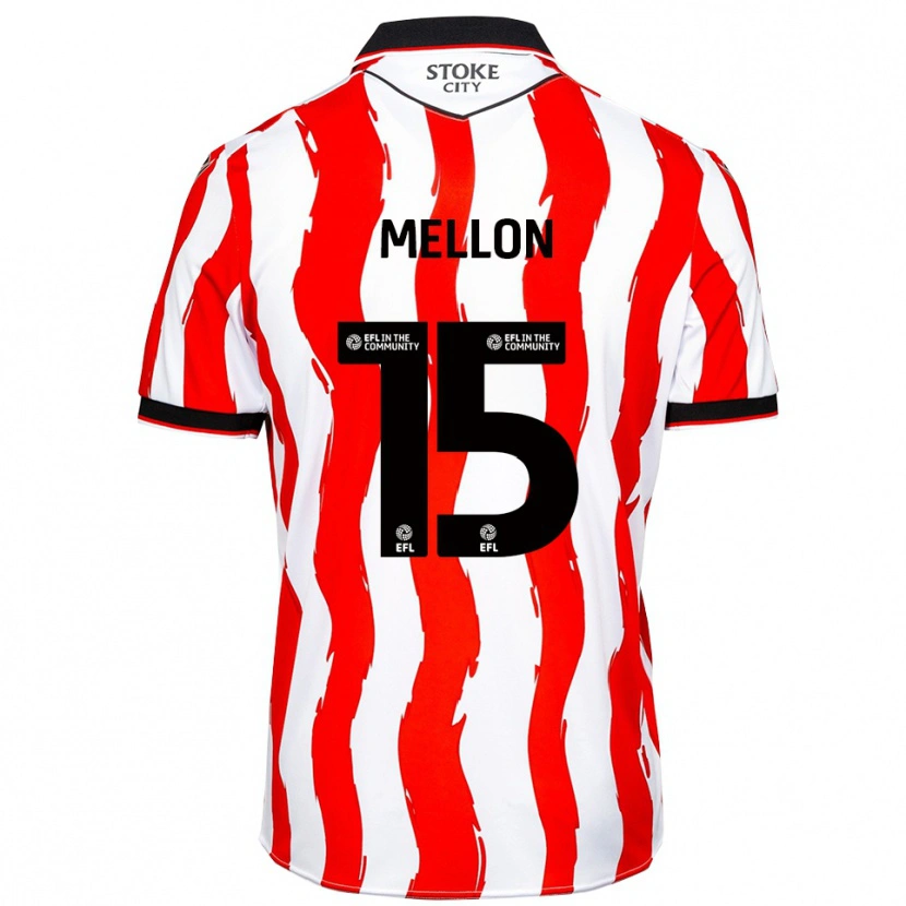 Danxen Dames Luke Mellon #15 Wit Rood Thuisshirt Thuistenue 2025/26 T-Shirt