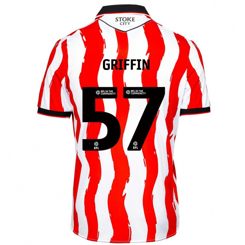Danxen Dames Jake Griffin #57 Wit Rood Thuisshirt Thuistenue 2025/26 T-Shirt