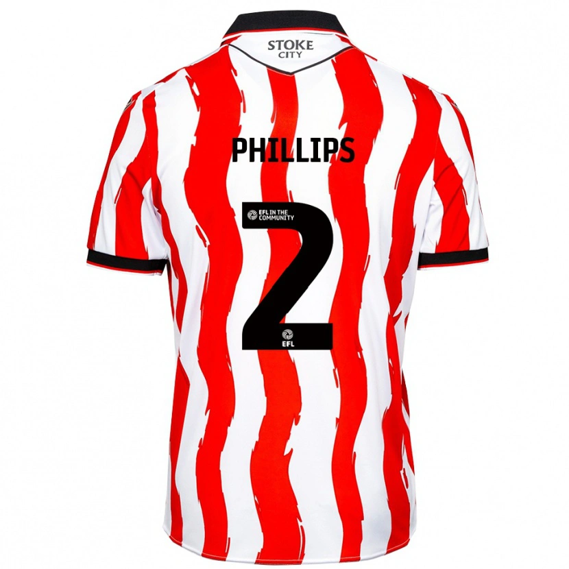 Danxen Dames Sanchez Phillips #2 Wit Rood Thuisshirt Thuistenue 2025/26 T-Shirt