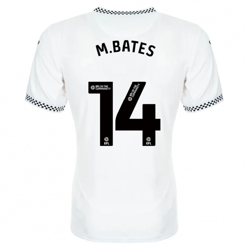 Danxen Dames Mitchell Bates #14 Wit Oranje Thuisshirt Thuistenue 2025/26 T-Shirt