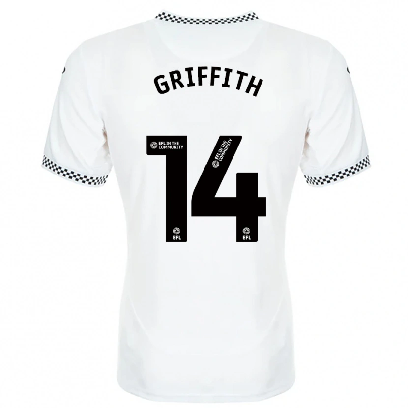 Danxen Dames Yori Griffith #14 Wit Oranje Thuisshirt Thuistenue 2025/26 T-Shirt