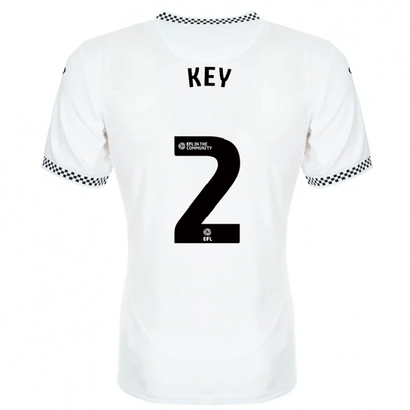 Danxen Dames Josh Key #2 Wit Oranje Thuisshirt Thuistenue 2025/26 T-Shirt