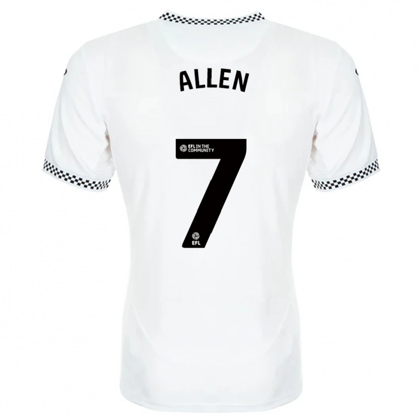 Danxen Dames Joe Allen #7 Wit Oranje Thuisshirt Thuistenue 2025/26 T-Shirt