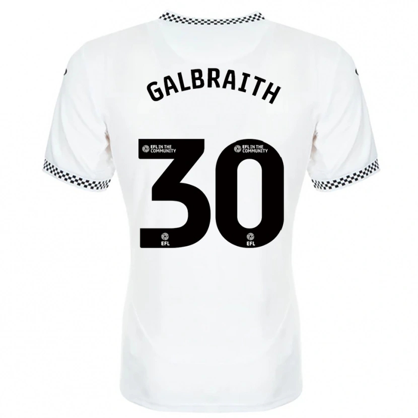 Danxen Dames Ethan Galbraith #30 Wit Oranje Thuisshirt Thuistenue 2025/26 T-Shirt