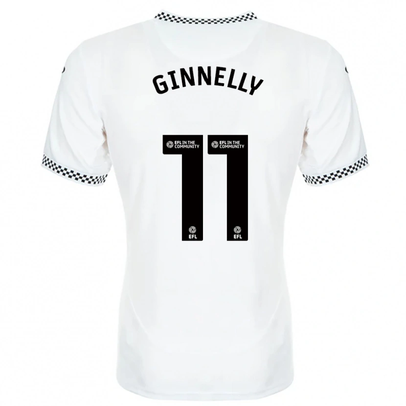 Danxen Dames Josh Ginnelly #11 Wit Oranje Thuisshirt Thuistenue 2025/26 T-Shirt