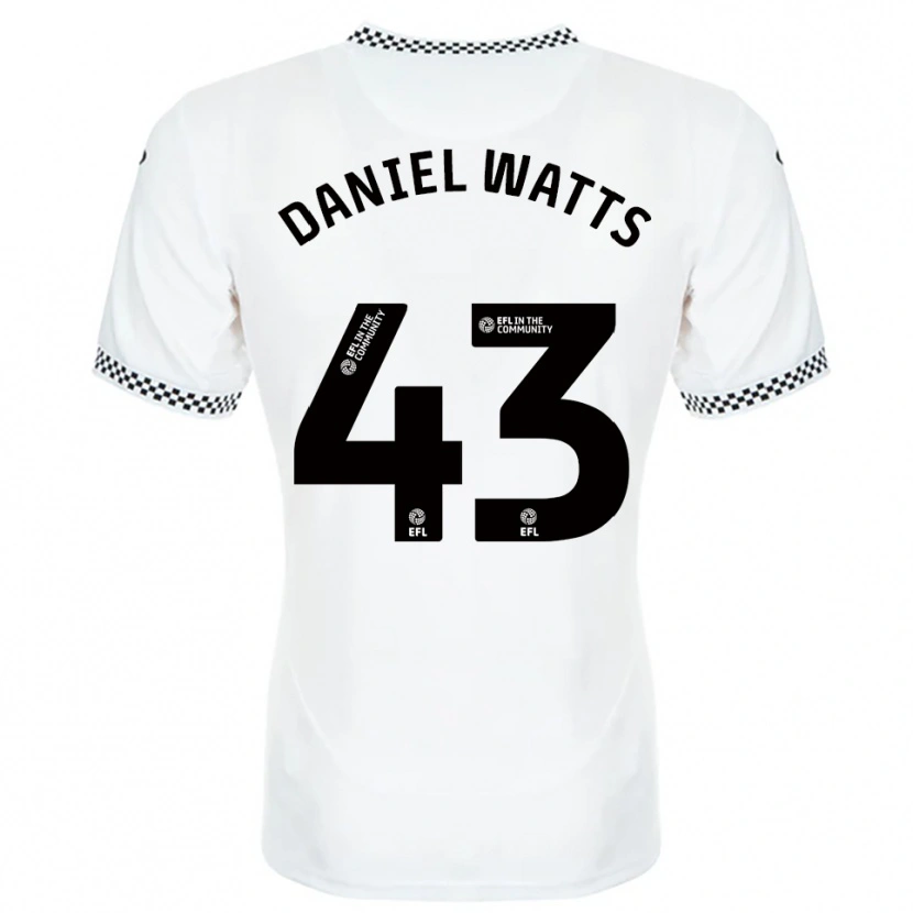 Danxen Dames Daniel Watts #43 Wit Oranje Thuisshirt Thuistenue 2025/26 T-Shirt