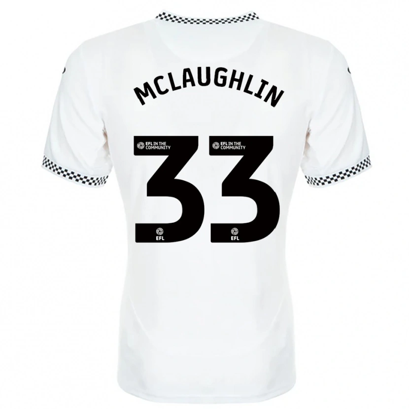 Danxen Dames Jon Mclaughlin #33 Wit Oranje Thuisshirt Thuistenue 2025/26 T-Shirt
