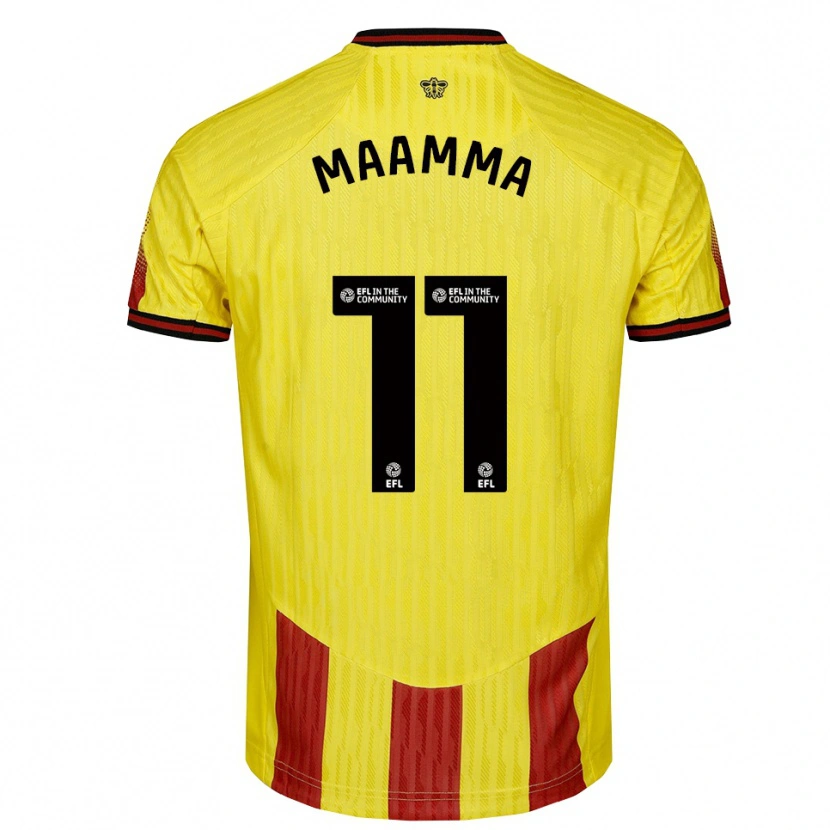Danxen Dames Othmane Maamma #11 Geel Rood Thuisshirt Thuistenue 2025/26 T-Shirt