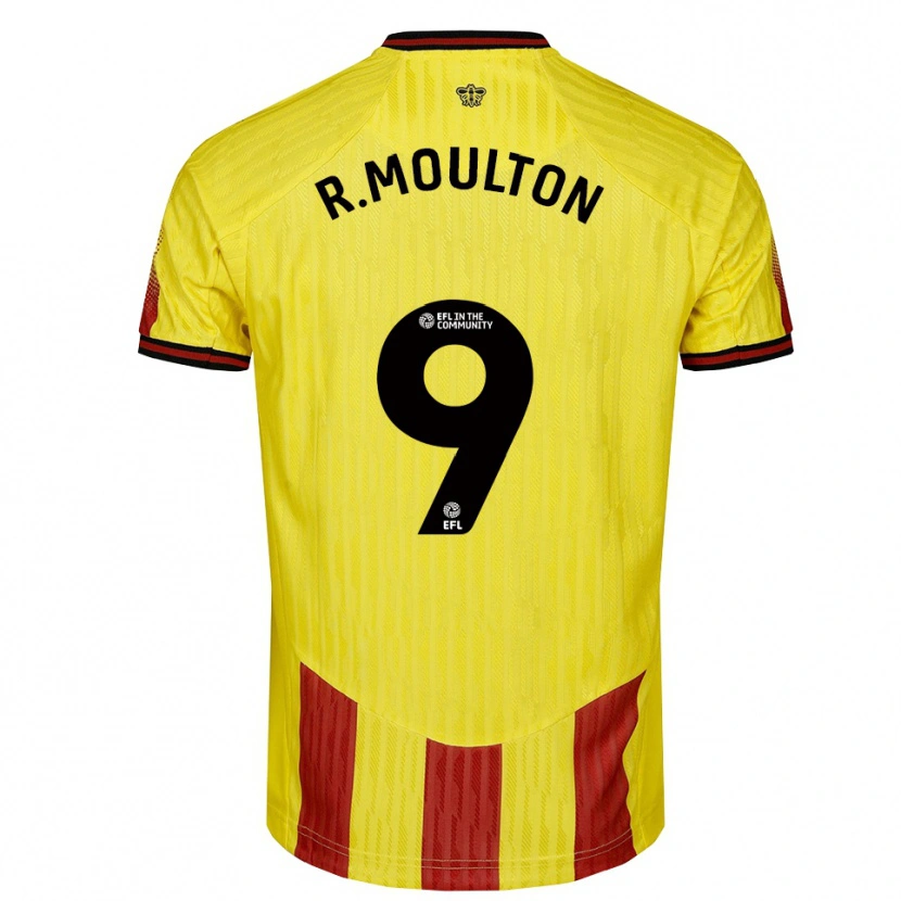 Danxen Dames Remiero Moulton #9 Geel Rood Thuisshirt Thuistenue 2025/26 T-Shirt