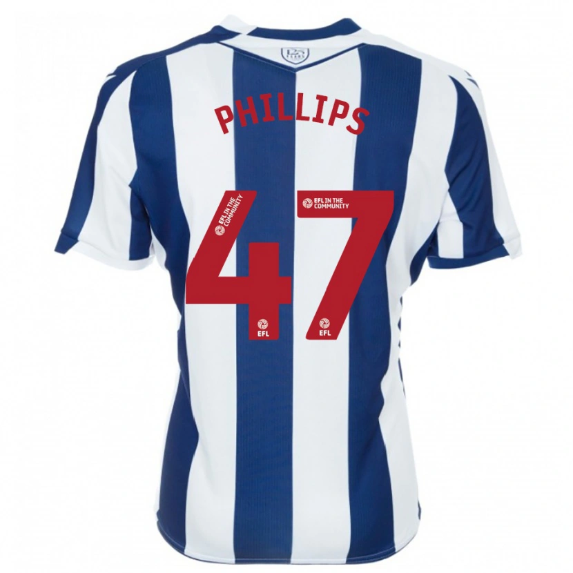 Danxen Dames Nat Phillips #47 Marine Wit Thuisshirt Thuistenue 2025/26 T-Shirt