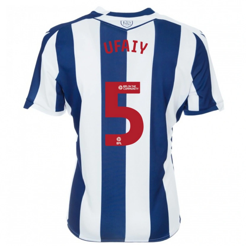 Danxen Dames Kevin Ufaiy #5 Marine Wit Thuisshirt Thuistenue 2025/26 T-Shirt