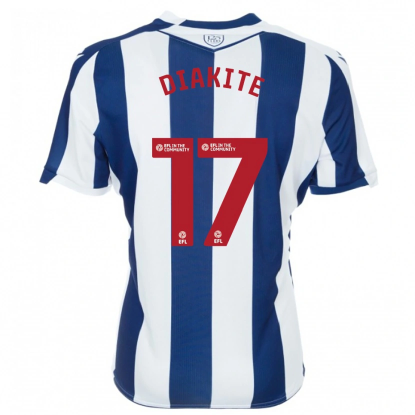 Danxen Dames Ousmane Diakité #17 Marine Wit Thuisshirt Thuistenue 2025/26 T-Shirt