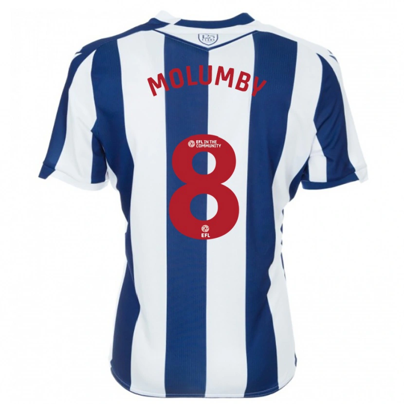 Danxen Dames Jayson Molumby #8 Marine Wit Thuisshirt Thuistenue 2025/26 T-Shirt