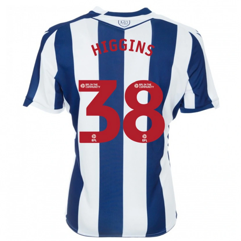 Danxen Dames Akeel Higgins #38 Marine Wit Thuisshirt Thuistenue 2025/26 T-Shirt
