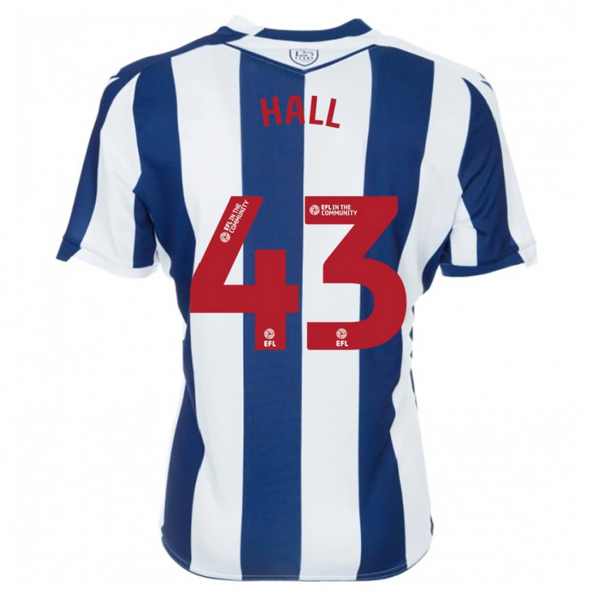 Danxen Dames Reece Hall #43 Marine Wit Thuisshirt Thuistenue 2025/26 T-Shirt