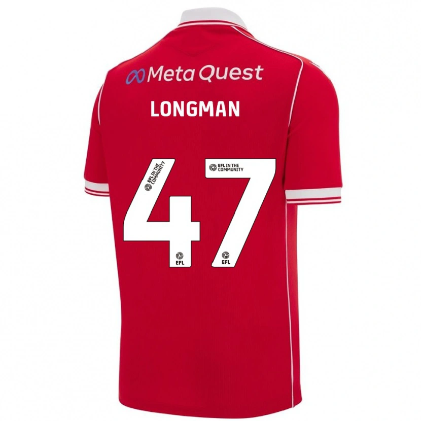 Danxen Dames Ryan Longman #47 Rood Wit Thuisshirt Thuistenue 2025/26 T-Shirt